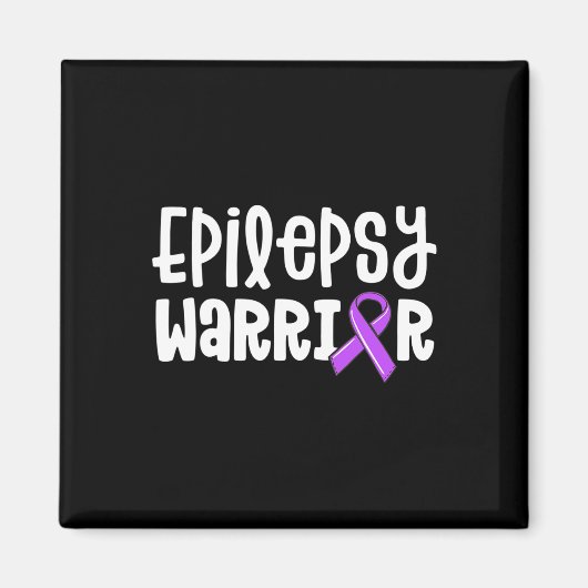 Epilepsy Warrior Kids Purple Ribbon Awareness Wom Magneet (Voorkant)