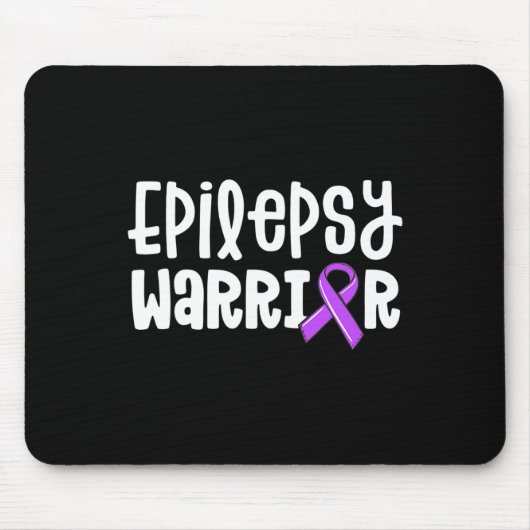 Epilepsy Warrior Kids Purple Ribbon Awareness Wom Muismat (Voorkant)