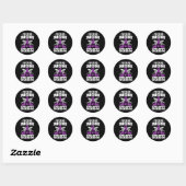 Epilepsy Warrior Ma Epileptische aanvallen en epil Ronde Sticker (Vel)