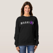 Epilepsy Warrior Men Dad Father Purple Ribbon Awar Trui (Voorkant volledig)