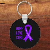 Epilepsy Warrior - Paarse Epilepsie Bewustheid Sleutelhanger (Voorkant)