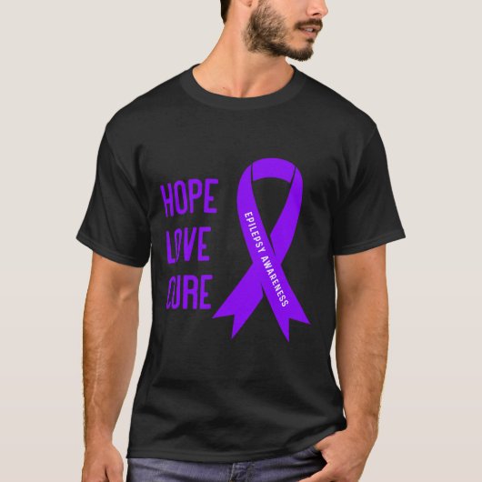 Epilepsy Warrior - Paarse Epilepsie Bewustheid T-shirt (Voorkant)