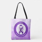 Epilepsy Warrior | Purple Awareness Ribbon Tote Bag (Achterkant)