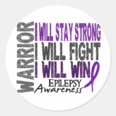 Epilepsy Warrior Ronde Sticker (Voorkant)