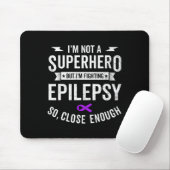 Epilepsy Warrior Survivor Awareness Support Paars Muismat (Met muis)