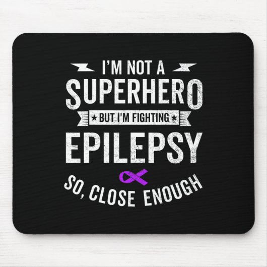 Epilepsy Warrior Survivor Awareness Support Paars Muismat (Voorkant)