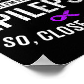 Epilepsy Warrior Survivor Awareness Support Paars Poster (Hoek)