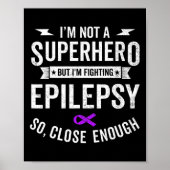Epilepsy Warrior Survivor Awareness Support Paars Poster (Voorkant)