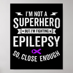 Epilepsy Warrior Survivor Awareness Support Paars Poster