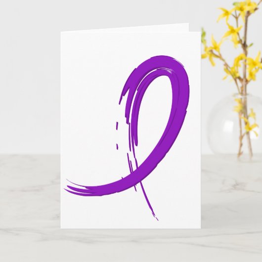 Epilepsy's Paarse lint A4 Kaart (Gele Bloem)