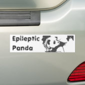 Epileptic Panda Bumpersticker (Op auto)