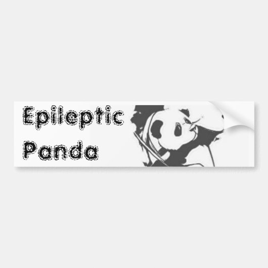Epileptic Panda Bumpersticker (Voorkant)