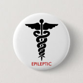 EPILEPTIC RONDE BUTTON 5,7 CM (Voorkant)