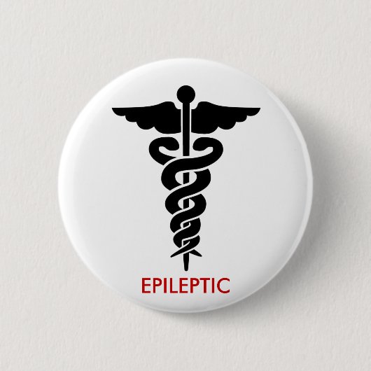 EPILEPTIC RONDE BUTTON 5,7 CM (Voorkant)