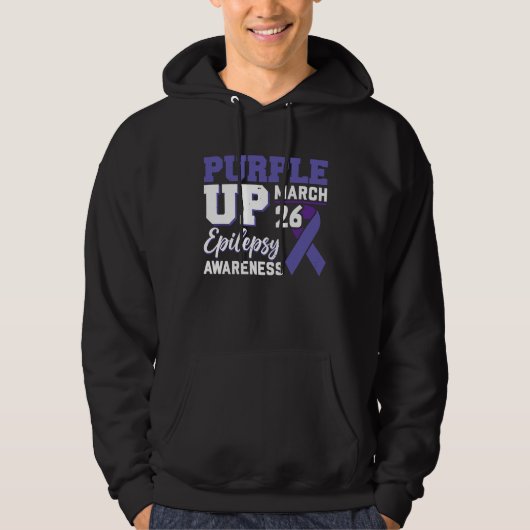 Epileptic Warrior & Purple Ribbon Epilepsy Awarene Hoodie (Voorkant)