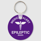 Epileptisch Paars medisch alarm Sleutelhanger (Voorkant)