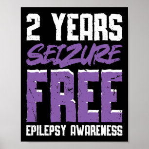Epileptische krijger en Paarse lint Epilepsie Awar Poster
