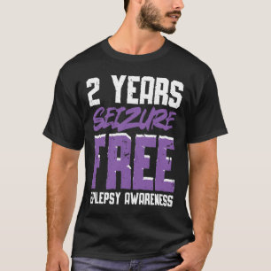 Epileptische krijger en Paarse lint Epilepsie Awar T-shirt