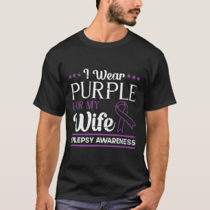 Epileptische krijger en Paarse lint Epilepsie Awar T-shirt