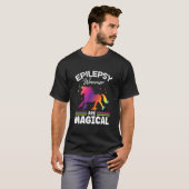 Epileptische warrior en Paarse ribbeneming Awarene T-shirt (Voorkant volledig)