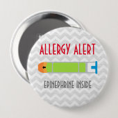 Epinefrine Allergy Alert Emergency Medicine Pin Ronde Button 4,0 Cm (Voorkant /achterkant)