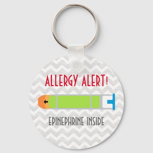 Epinefrine Medicine Kinder Gepersonaliseerde aller Sleutelhanger (Voorkant)