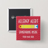 Epinephrine Allergy Alert Button (Voorkant /achterkant)