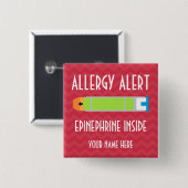 Epinephrine Allergy Alert Button (Voorkant /achterkant)