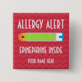 Epinephrine Allergy Alert Button (Voorkant)