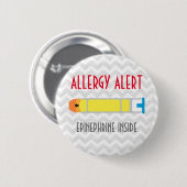 Epinephrine Allergy Alert Button (Voorkant /achterkant)