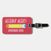 Epinephrine Allergy Alert Label voor Medische Kit Bagagelabel (Voorkant horizontaal)