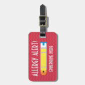 Epinephrine Allergy Alert Label voor Medische Kit Bagagelabel (Voorkant verticaal)