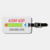 Epinephrine Allergy Alert Label voor Medische Kit Bagagelabel (Voorkant horizontaal)