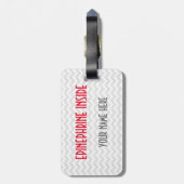 Epinephrine Allergy Alert Label voor Medische Kit Bagagelabel (Achterkant verticaal)