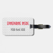 Epinephrine Allergy Alert Label voor Medische Kit Bagagelabel (Achterkant horizontaal)