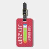 Epinephrine Allergy Alert Label voor Medische Kit Bagagelabel (Voorkant verticaal)