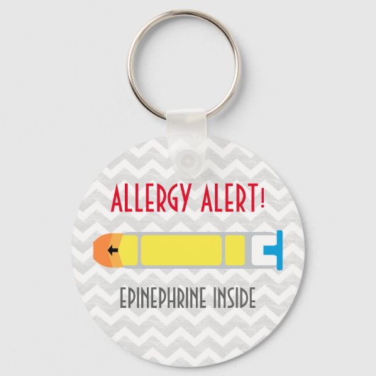 Epinephrine Allergy Alert Sleutelhanger (Voorkant)