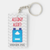 Epinephrine Inside Allergy Alert Kinder Gepersonal Sleutelhanger (achterkant)