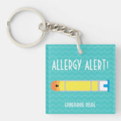 Epinephrine Inside Allergy Alert Kinder Gepersonal Sleutelhanger (Voorkant)