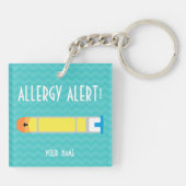 Epinephrine Inside Allergy Alert Kinder Gepersonal Sleutelhanger (Achterkant)
