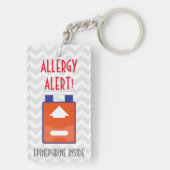 Epinephrine Inside Allergy Alert Kinder Gepersonal Sleutelhanger (achterkant)
