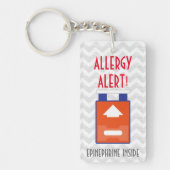 Epinephrine Inside Allergy Alert Kinder Gepersonal Sleutelhanger (Voorkant)