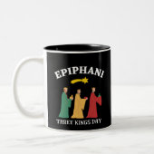 Epiphani Three Kings Day Tweekleurige Koffiemok (Links)