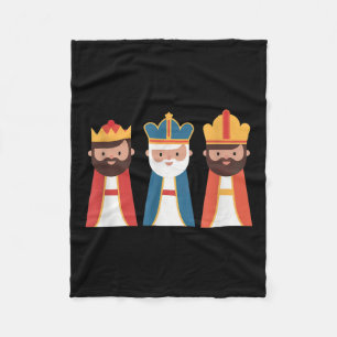 Epiphany Feliz Dia de Reyes Drie wijze Mannen Happ Fleece Deken