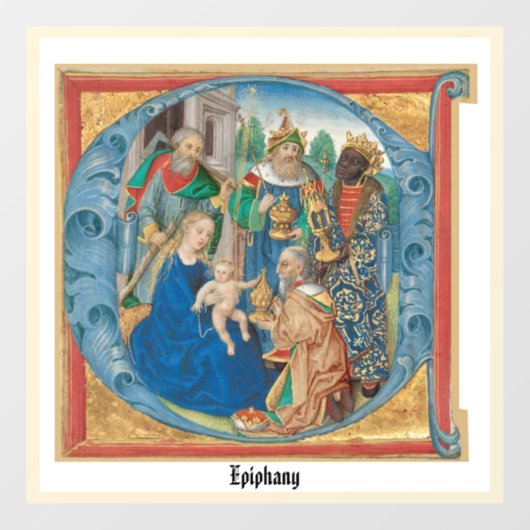 Epiphany Holiday Kaart Raamsticker (Vel)