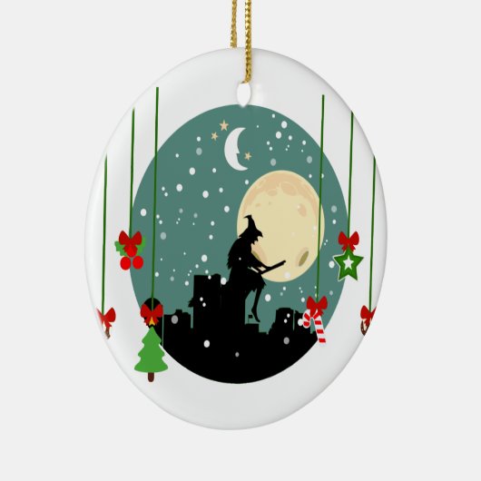 epiphany kerst befana keramisch ornament (Rechts)