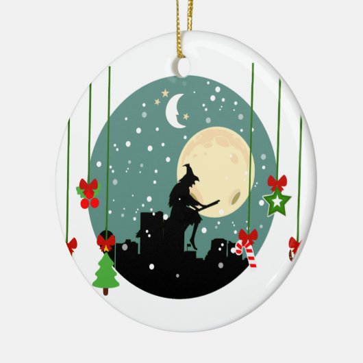 epiphany kerst befana keramisch ornament (Links)