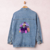 Epiphany Kerstheks Befana Zwarte Kat Denim Jacket (Hangar)