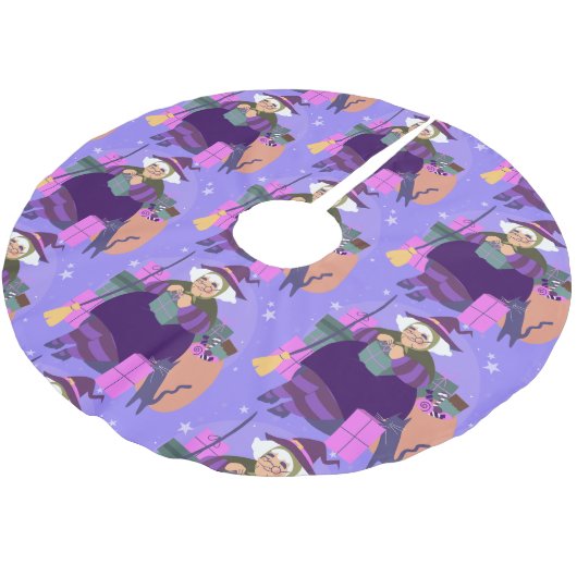 Epiphany Kerstheks Befana Zwarte Kat Kerstboom Rok (Gekanteld)