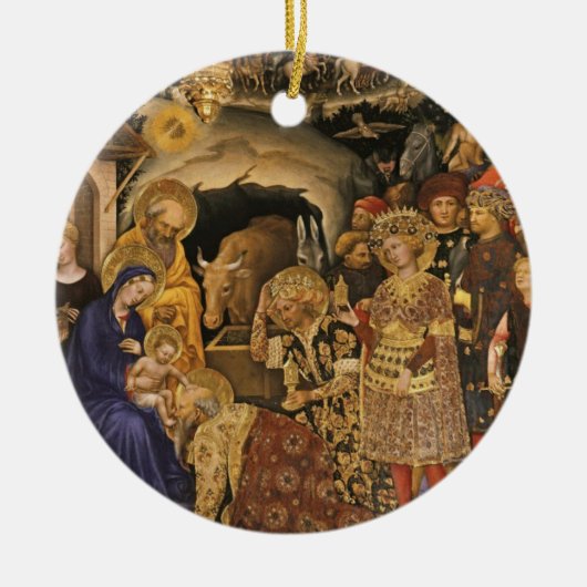 Epiphany Three Kings Virgin Mary Baby Jesus Joseph Keramisch Ornament (Voorkant)